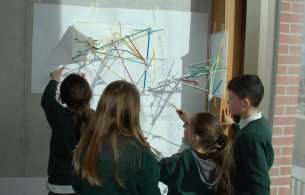 School Workshop children creating artworks