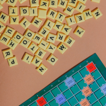 Scrabble pieces