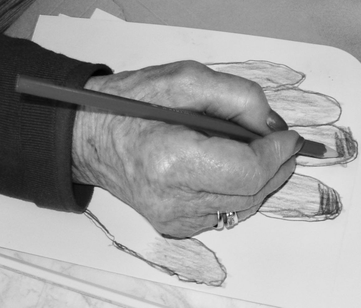Drawing with Julie Merriman Image of hand drawing