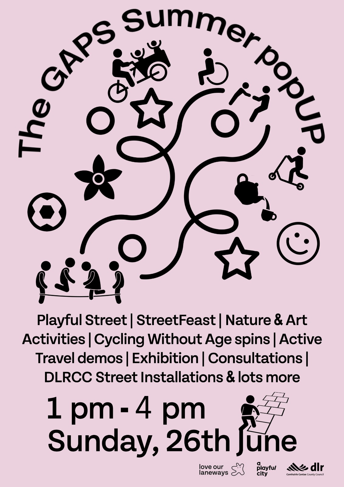The Gaps community day poster for 26th June 2022