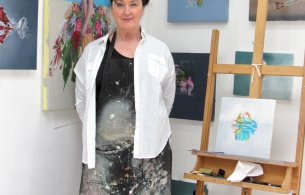 Myra Jago in her studio Myra Jago in her studio