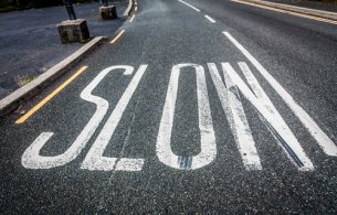 Slow Road Marking