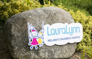 LauraLynn Ireland's Children's Hospice Image of LauraLynn logo on rock