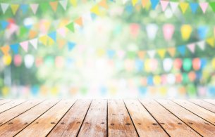 Local Live Performance Fund – Call for Proposals picture of bunting over a stage or table