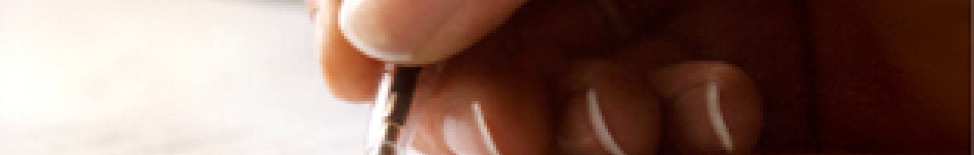 Close up of someone writing