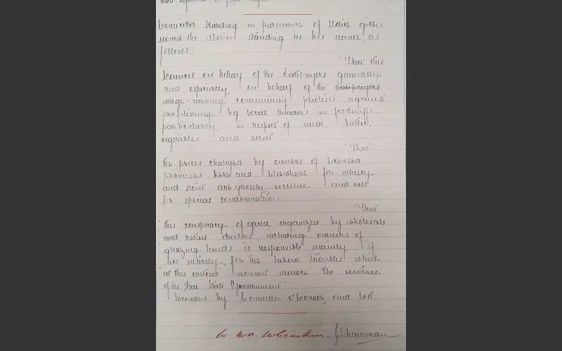 Council minutes from 1922 Meeting