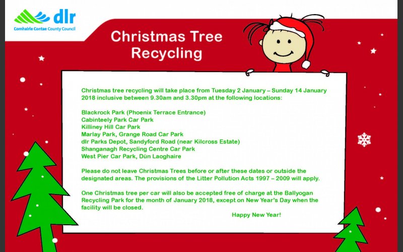 Christmas Tree Recycling Dún Laoghaire-Rathdown County Council Latest News. Dec 21, 2018. Recycling Centres / Christmas Tree ... - Christmas Tree Recycling Dún Laoghaire-Rathdown County Council
