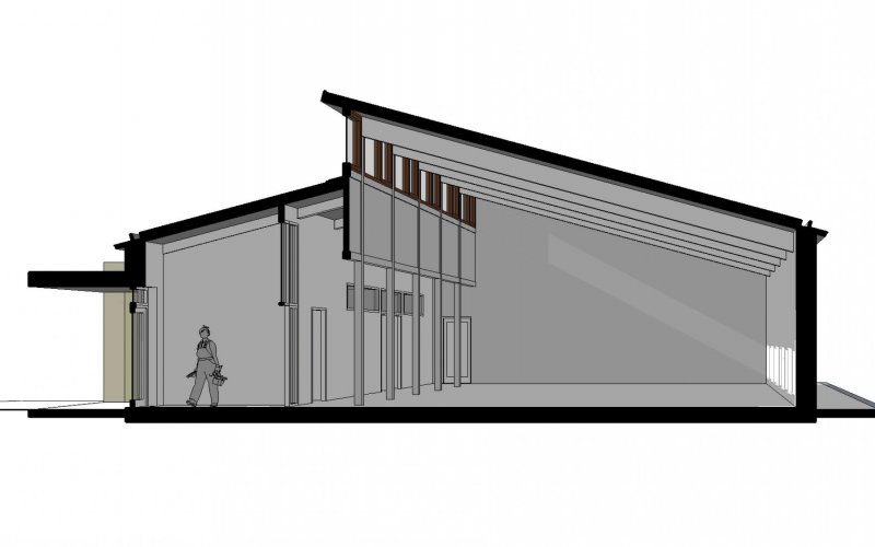 Drawing of a Sports Complex Concept