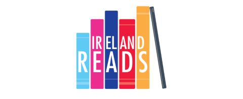 Ireland reads books on shelf logo