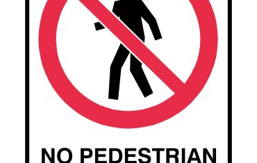 No pedestrian access sign