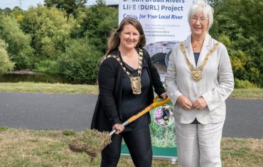 Dublin Urban Rivers LIFE Project - Dodder Valley Park Wetland Sod Turning Event