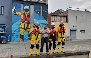 RNLI with Shane Sutton mural