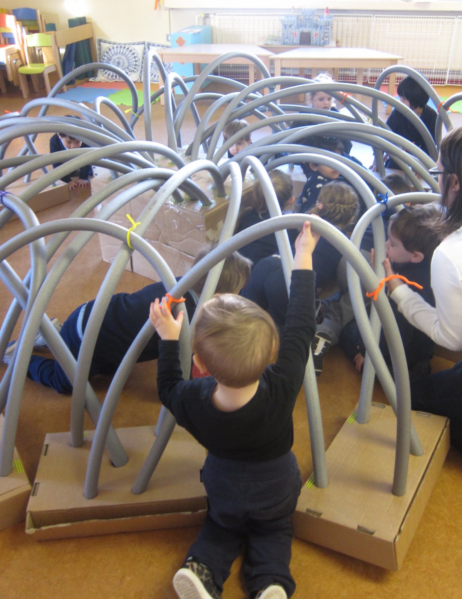early years children working with artist Helen Barry