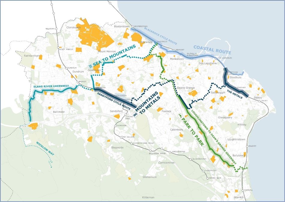 Deansgrange cycle route scheme proposed project 