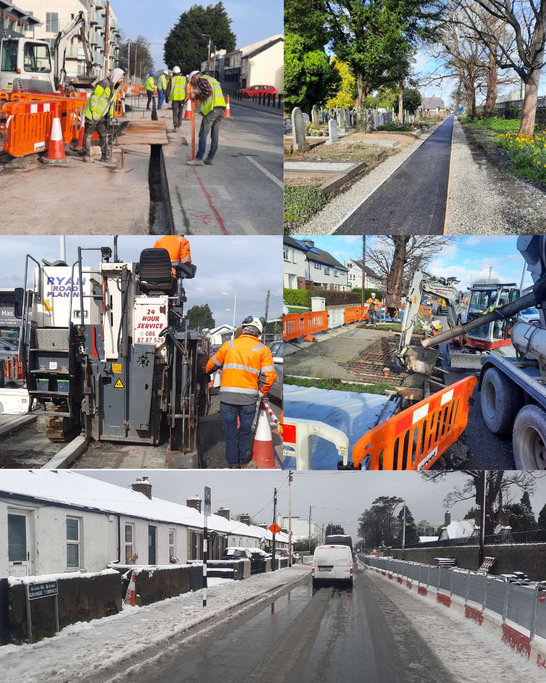 Deansgarnge road images showing work elements completed