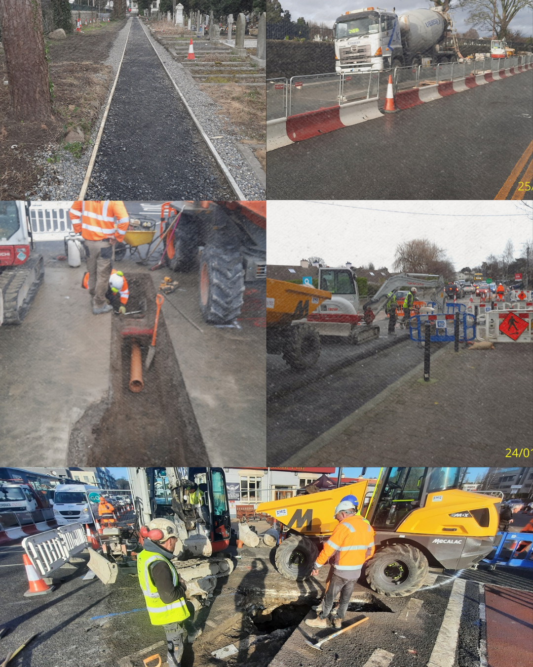 Deansgarnge road images showing work elements completed
