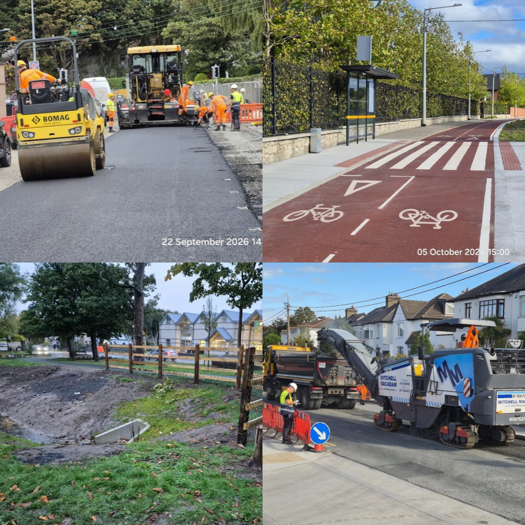 dl central project road work photo collage