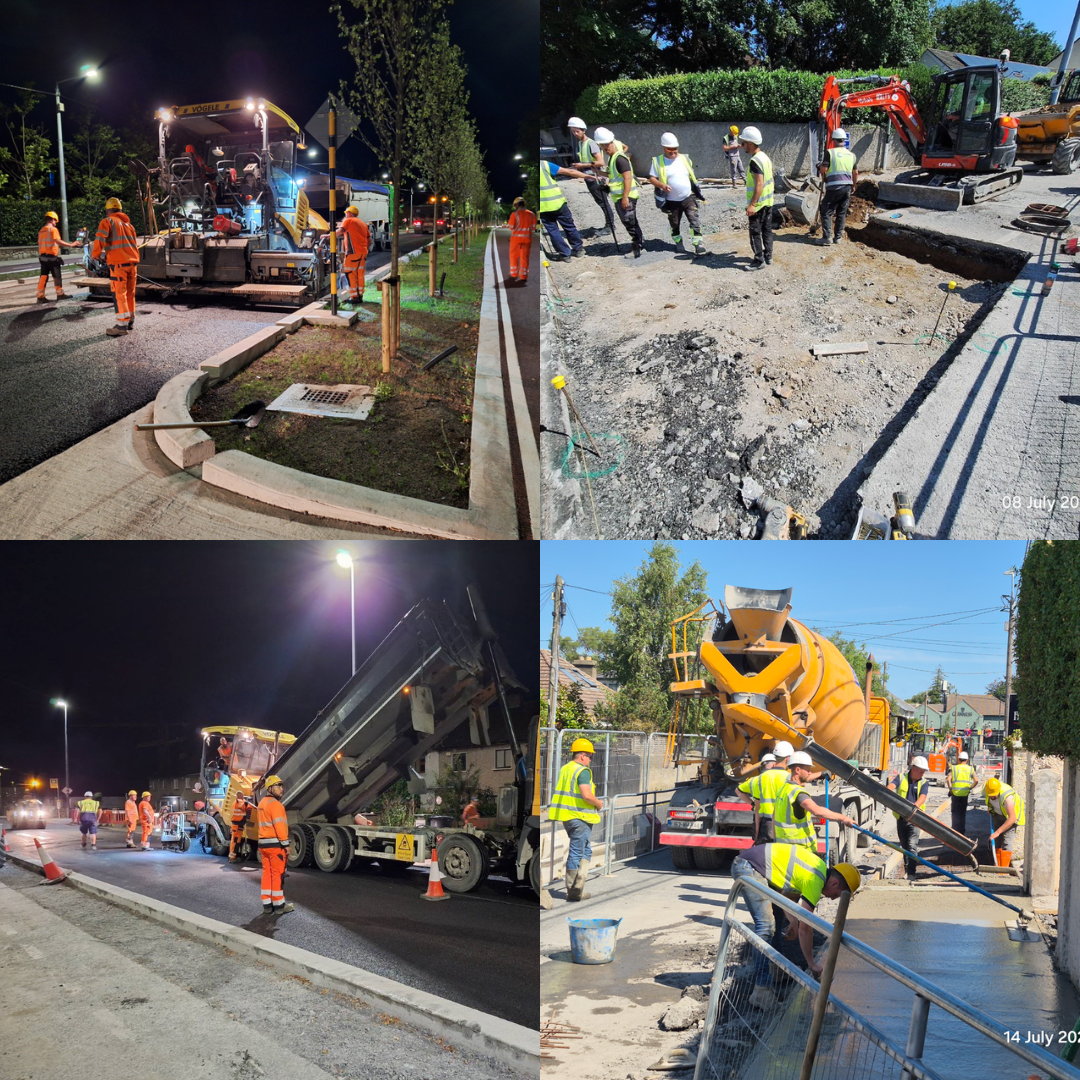 collage of road works related to dl central scheme