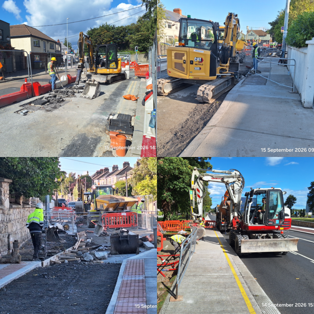 dl central project road work image collage