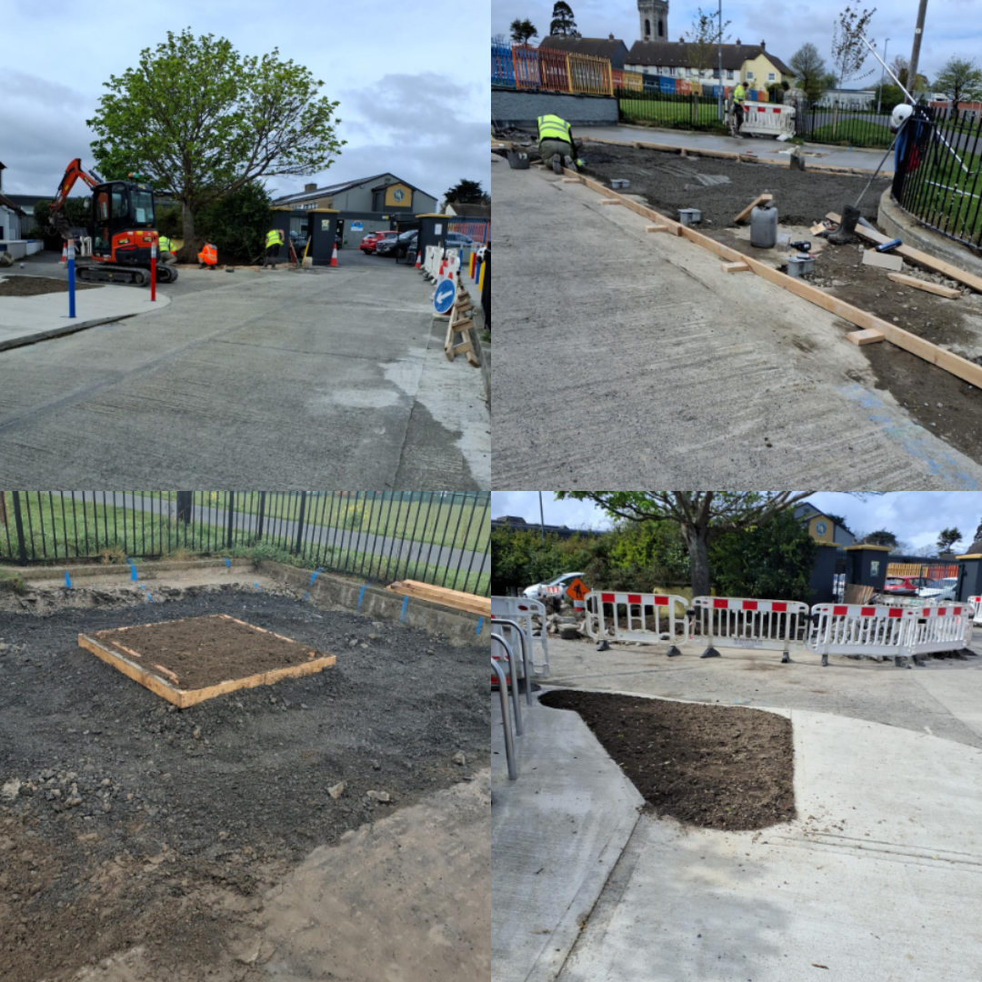 road work photo collages related to road work for safe routes to school project