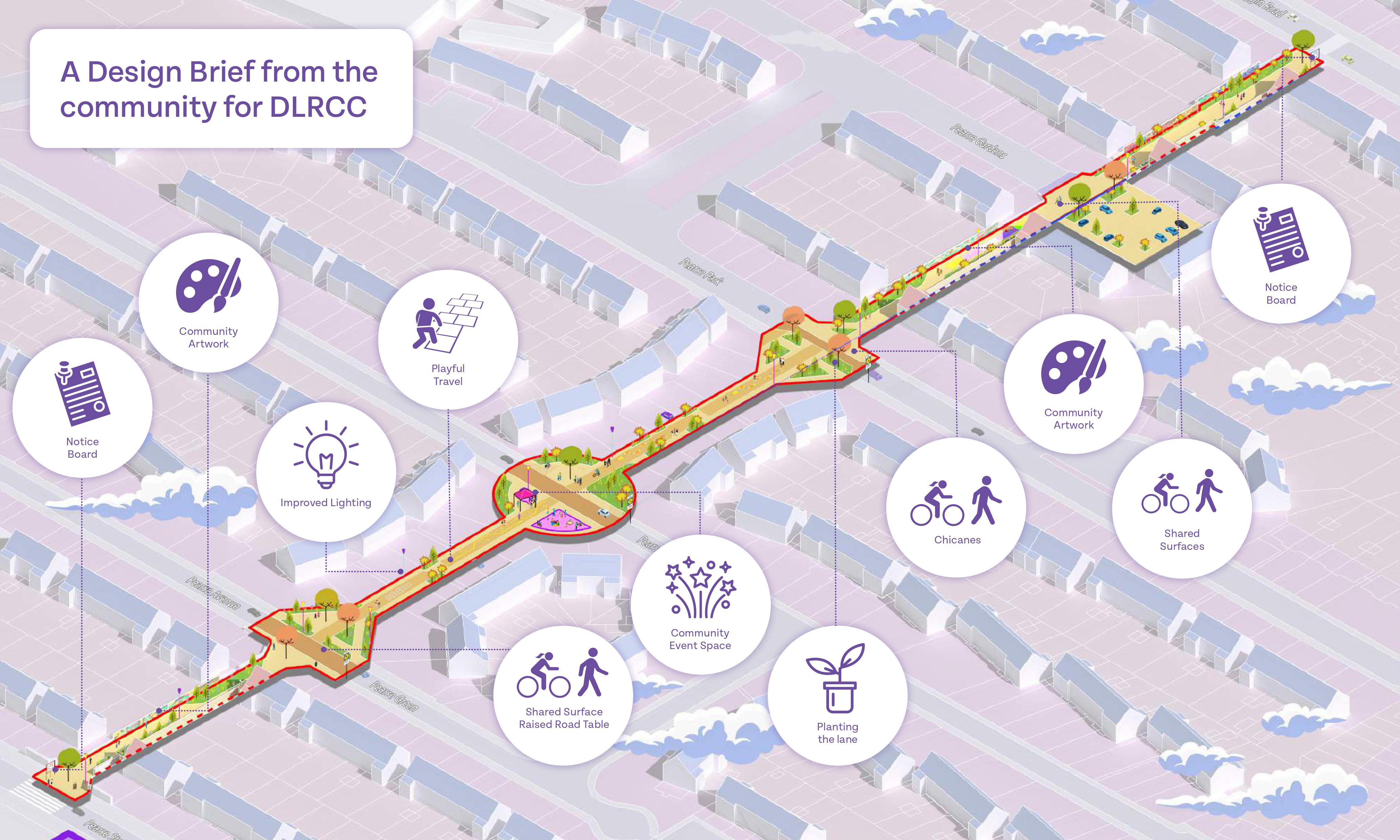 Love our Laneways Pearse drive design brief poster