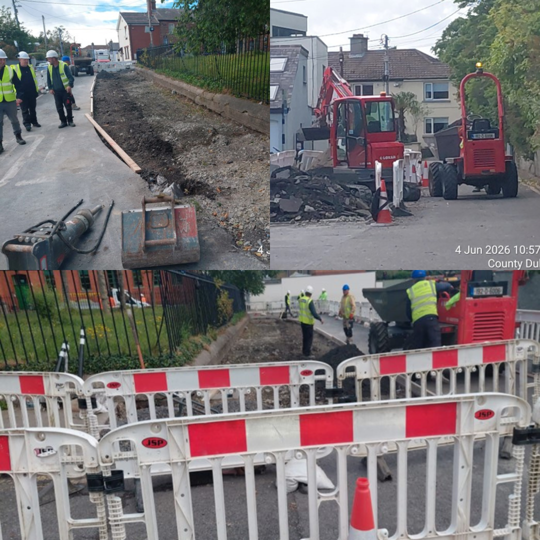 collages of road works