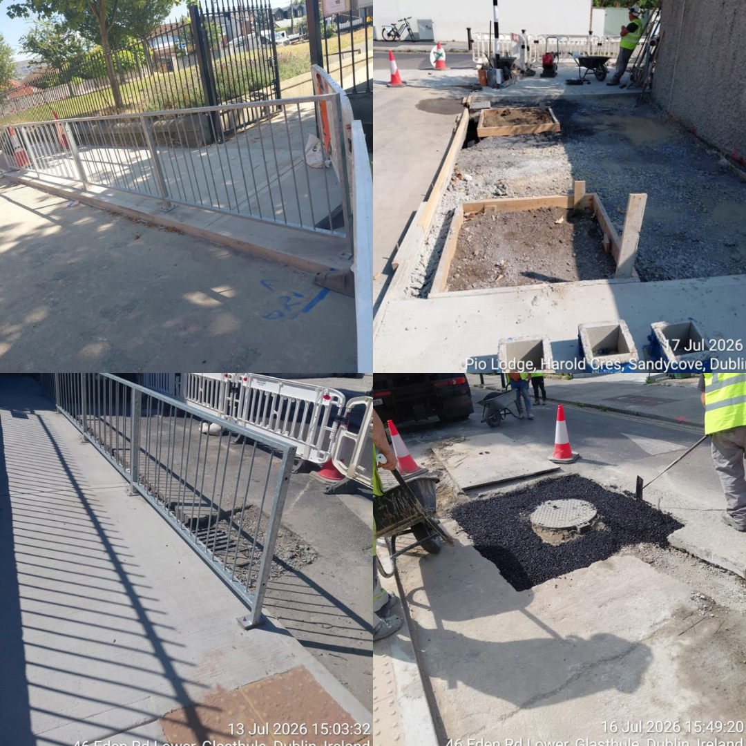 road works photo collages