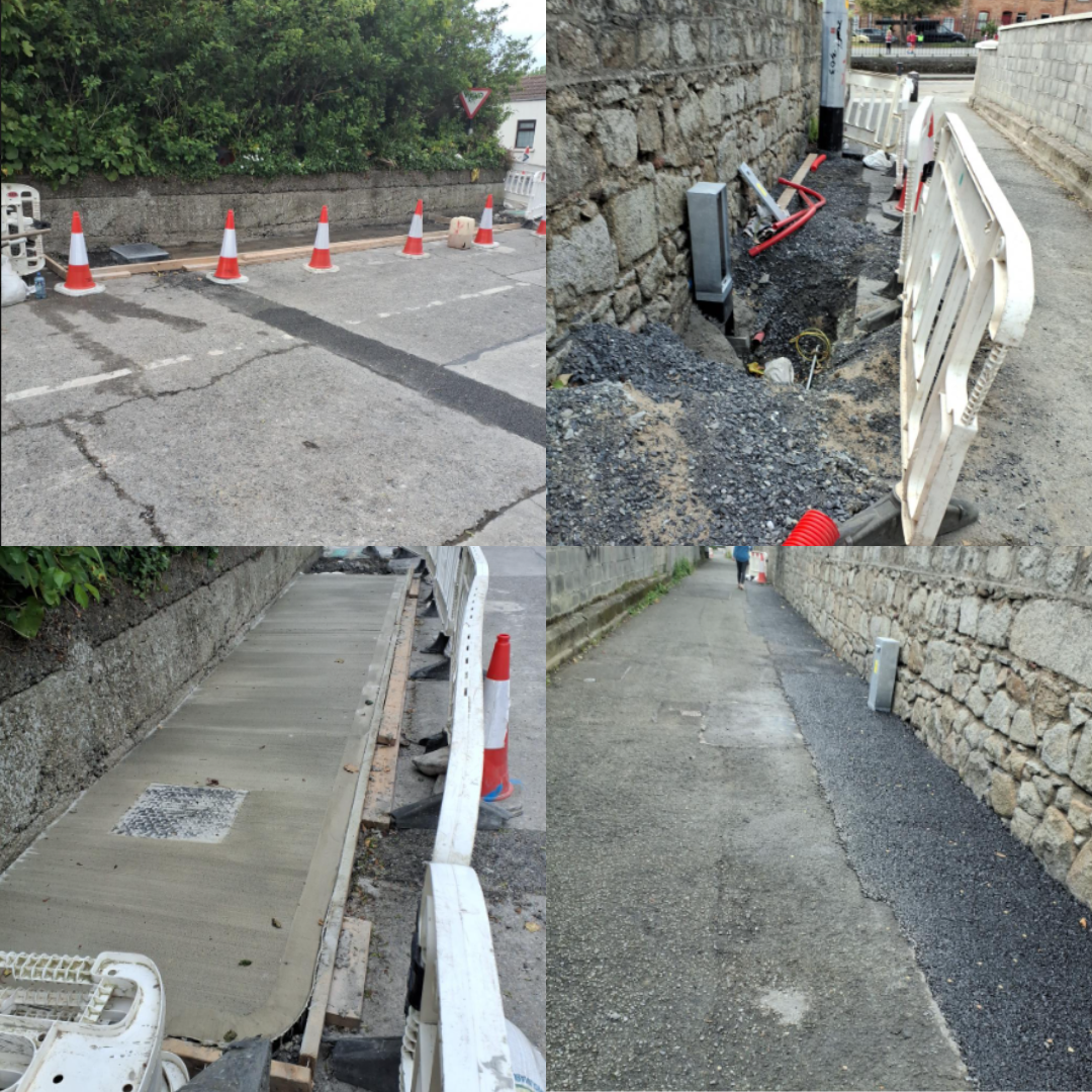 road works collage