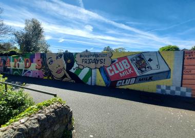 Mural on a wall in Clonkeen Park
