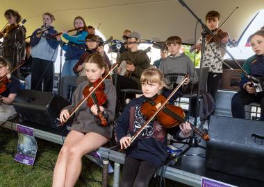 Young Musicians from Comhaltas Craobh Naithí performing at Cruinniú na nÓg dlr 2025