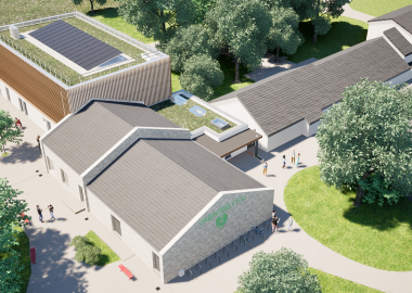 exterior of proposed sports facilities for Kilbogget Park