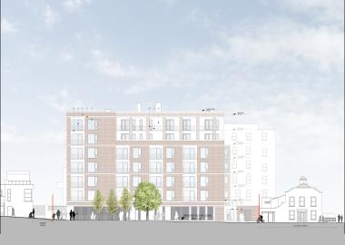 seven storey appartment block