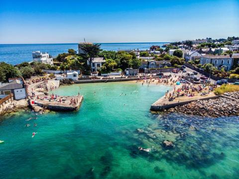 Sandycove Beach & Joyce Tower & Museum at Sandycove Co Dublin