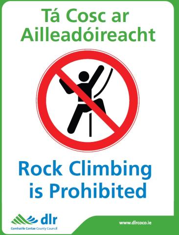 No rock climbing at Dalkey Quarry