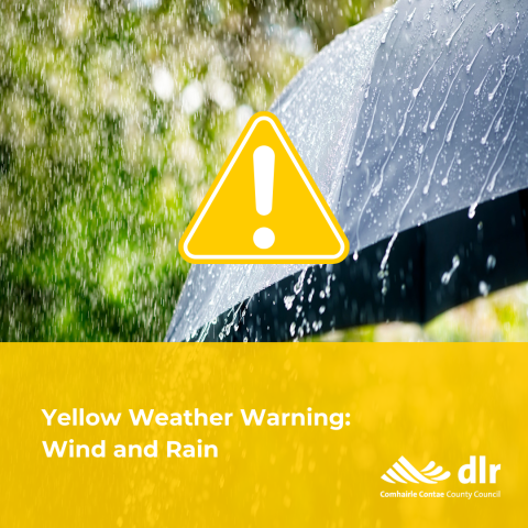 Heavy rainfall and wind graphic