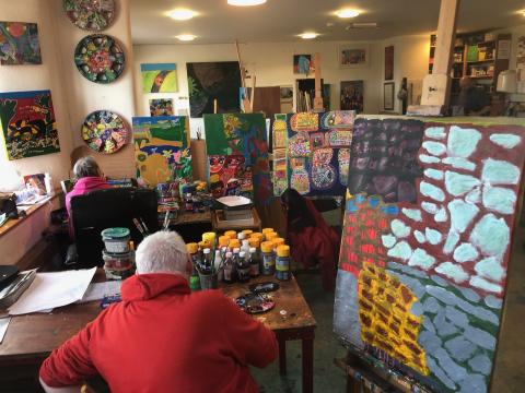 artworks by seven artists who work at the Kilkenny Collective for Arts Talent (KCAT) Studio