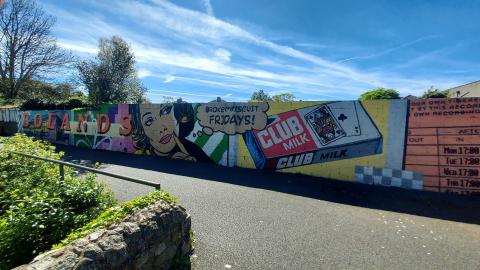 Mural on a wall in Clonkeen Park