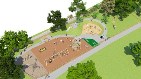 Plans for the redesign of the Carysfort Park playground