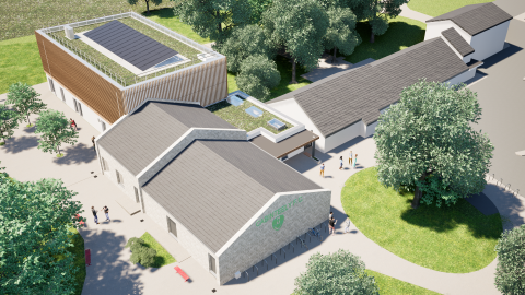 exterior of proposed sports facilities for Kilbogget Park