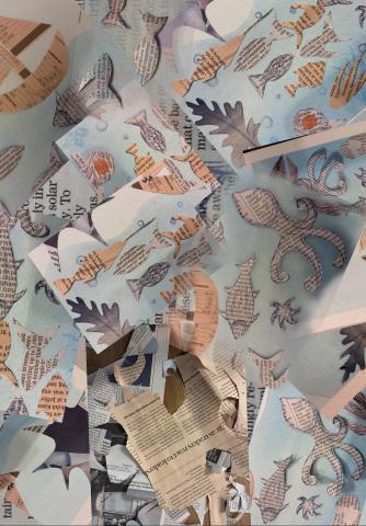 Summer Breeze Collage Workshop with Staff in Deansgrange Library