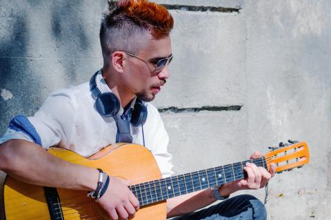 man with guitar