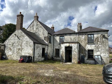 Image of a historic structure prior to conservation works taking place