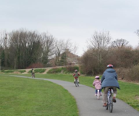 cycling in shanganagh park