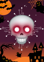 Spooky Skull LED workshop in Ballyogan Library 