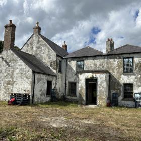Image of a historic structure prior to conservation works taking place