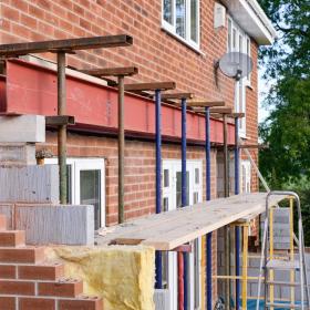 redbrick house extension at rear