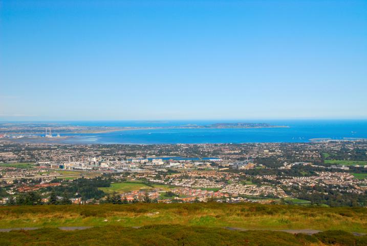 View of Dublin Bay from Mountains