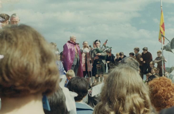 Colour photograph from the crowning of King of Dalkey 1966