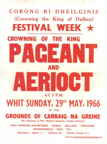 Festival poster from the Crowning of the King of Dalkey 1966
