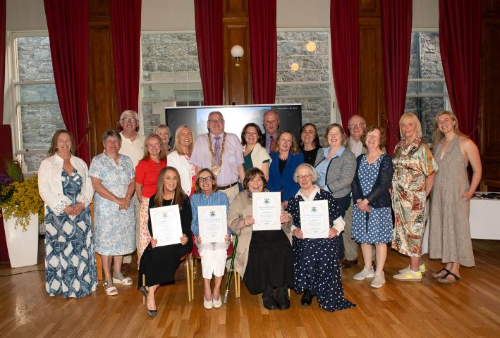 An Cathaoirleach, Councillors, former Councillors with the award recipients